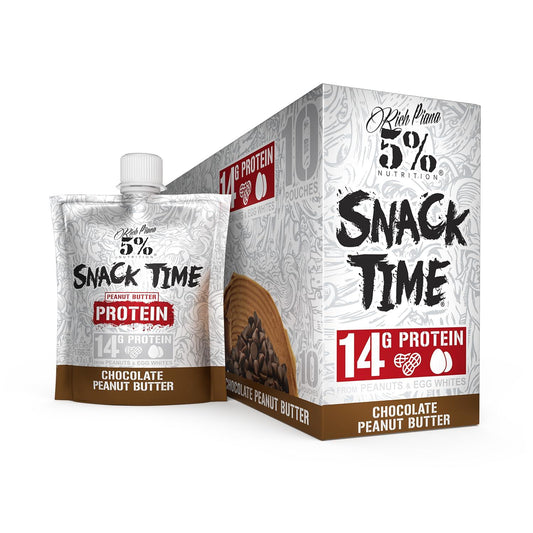 Rich Piana 5% Nutrition Snack Time Protein Shots (10-Count, Choc Peanut Butter)