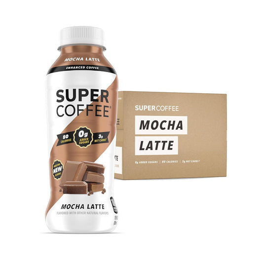 Super Coffee Keto Mocha, 0g Sugar, 10g Protein, 70 Cal [12 Fl Oz, 12 Pack]