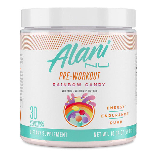 Alani Nu Rainbow Candy Pre-Workout Powder (Amino Energy, Endurance, 200mg Caffeine, 30 Servings)