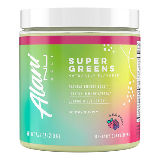 Alani Nu Super Greens Powder, Wild Berry, Vegan, Gluten-Free (30 Servings)