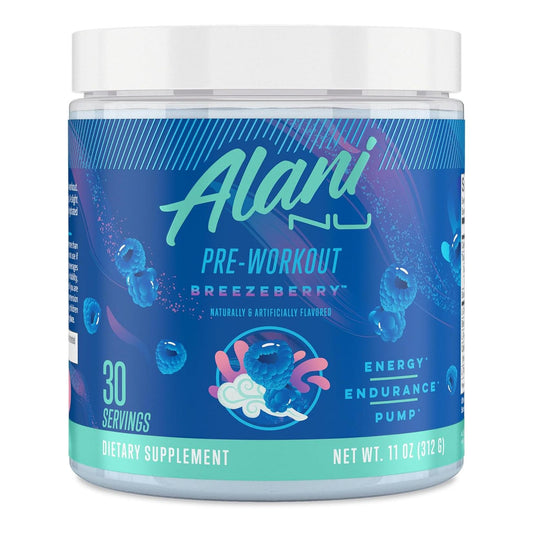 Alani Nu Pre Workout, BREEZEBERRY, 200mg Caffeine, Sugar Free (30 Servings)