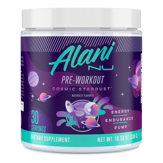 Alani Nu Pre Workout, Cosmic Stardust, 200mg Caffeine, Sugar-Free (30 Servings)