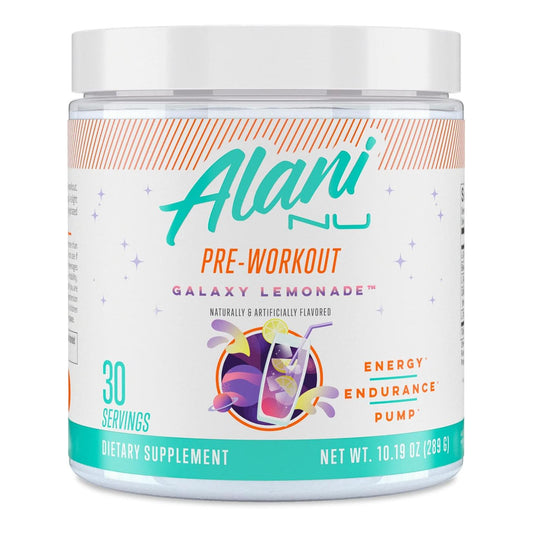 Alani Nu Pre Workout, Galaxy Lemonade, 200mg Caffeine, Sugar Free (30 Servings)