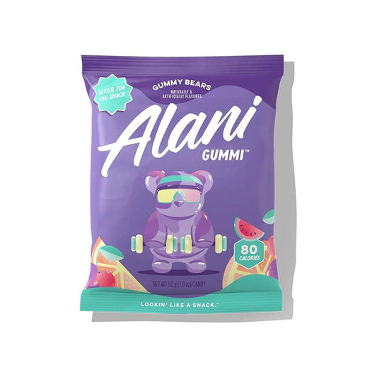 Alani Gummis Low Sugar Gummy Bears, Gluten-Free, 7g Fiber (Pack of 12)