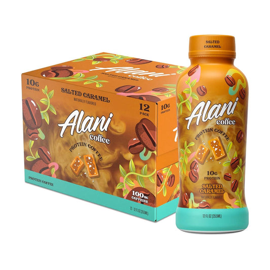 Alani Nu Protein Coffee Salted Caramel, 10g Protein, 100mg Caffeine (12 Pack)