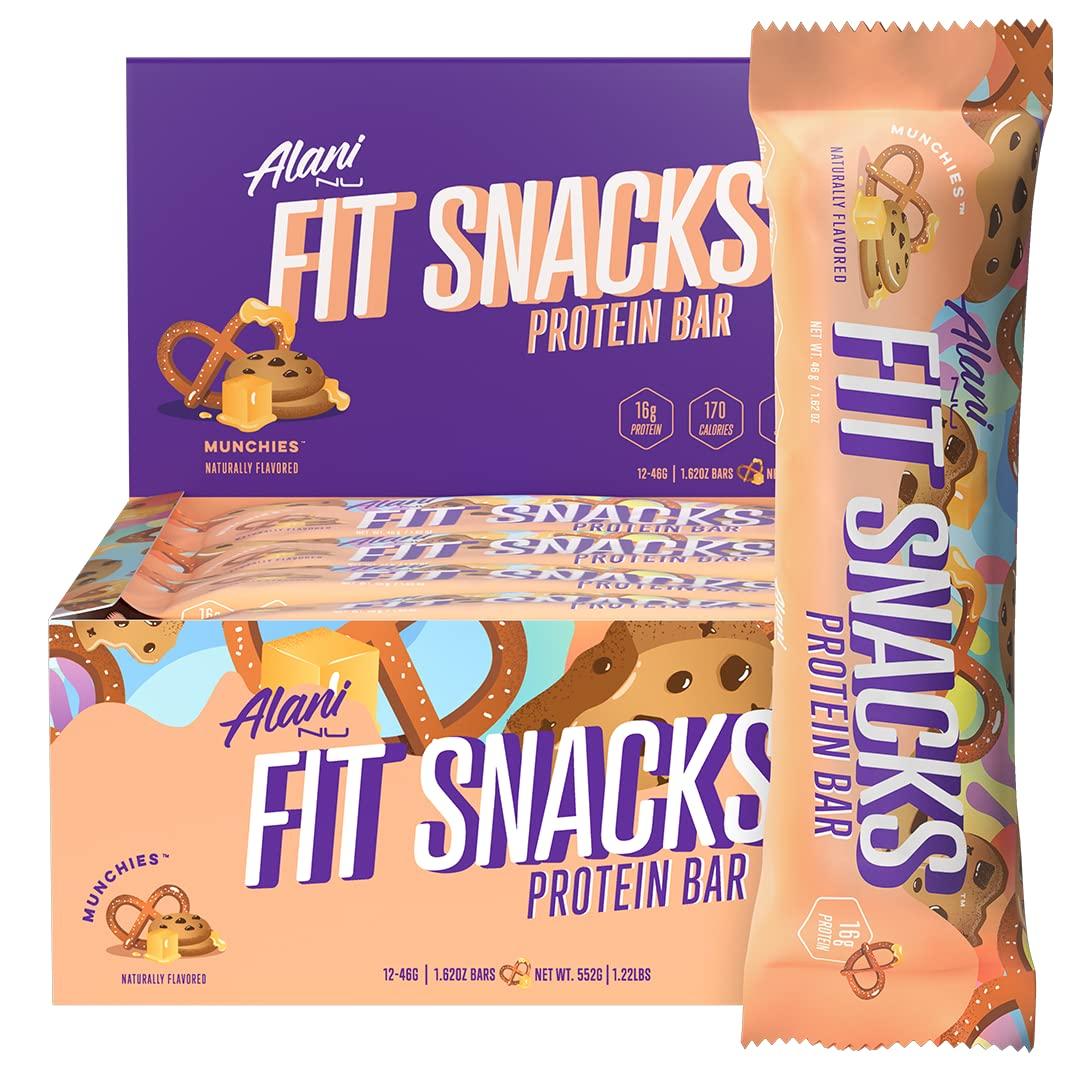 Alani Nu Fit Snacks Protein Bar, Munchies (12 Bars)