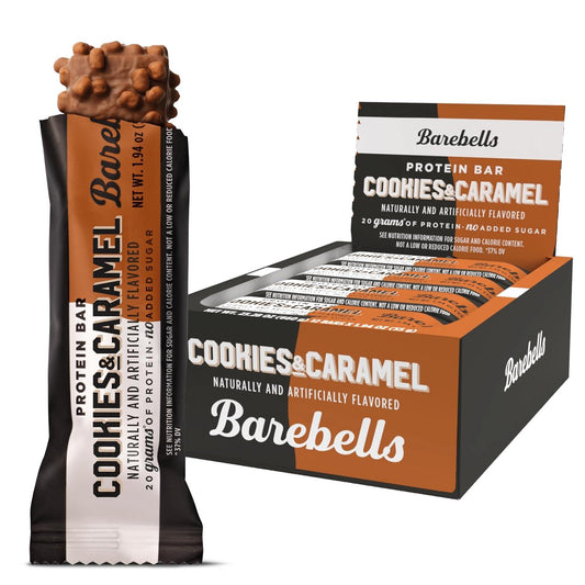 Barebells Protein Bars, Cookies & Caramel, 20g Protein, 1g Sugar (12ct, 1.9oz)