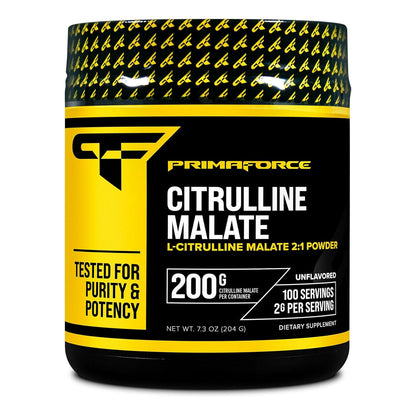 PrimaForce L-Citrulline Malate Powder, Unflavored Pre-Workout (200g)