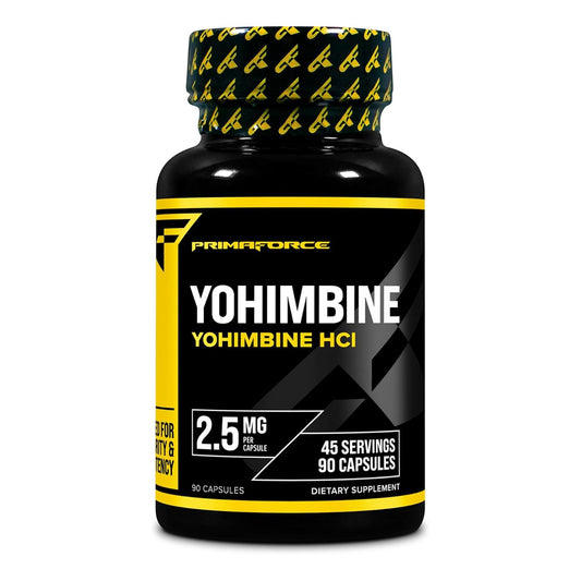 PrimaForce Yohimbine HCl 2.5mg - Non-GMO, Gluten Free (90 Capsules)