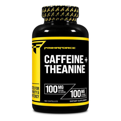 PrimaForce Caffeine + L-Theanine, 100mg Each (180 Capsules)