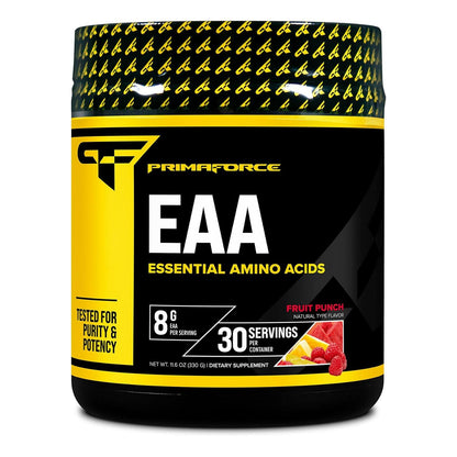 Primaforce EAA Powder for Workout and Recovery, Fruit Punch (30 Servings, Non-GMO, Gluten Free)