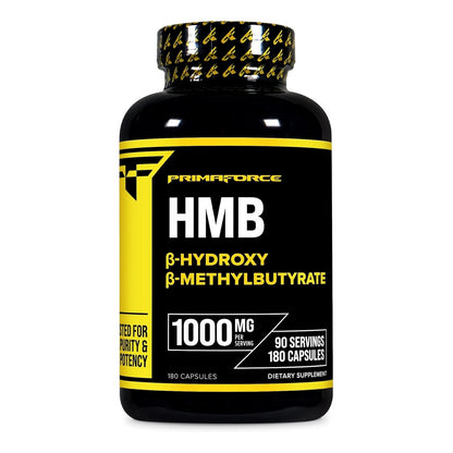 Primaforce HMB 1000mg, Gluten-Free, Non-GMO Supplement (180 Capsules)