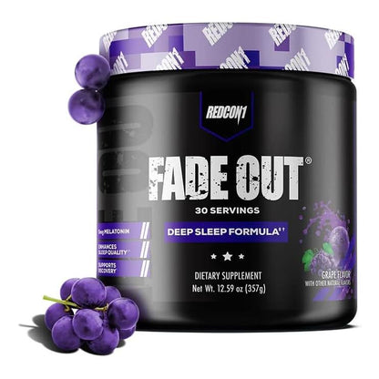 REDCON1 Fade Out Sleep Aid, Grape - Vegan, Sugar-Free, Keto (30 Servings)