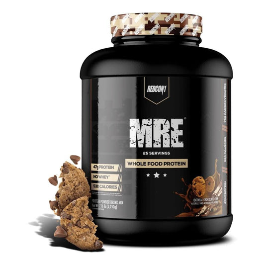 REDCON1 MRE Protein Powder, Oatmeal Chocolate Chip - Whole Food Blend (25 Servings)