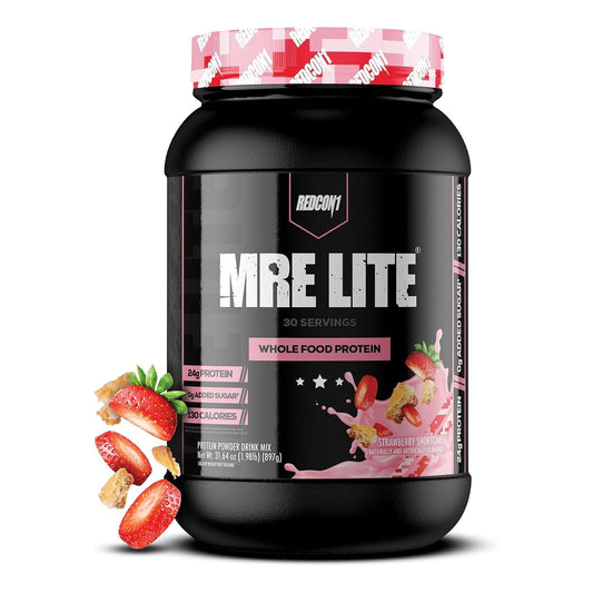 REDCON1 MRE Lite Whole Food Protein, Strawberry Shortcake (30 Servings)