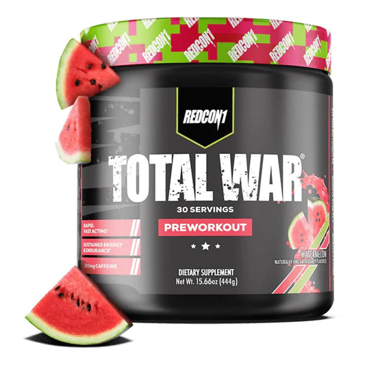 REDCON1 Total War Pre Workout - Watermelon, Pump Boosting (30 Servings)