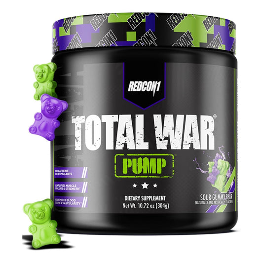 REDCON1 Total War Pump Non-Stim Pre Workout - Sour Gummy Bear (10.72 oz)