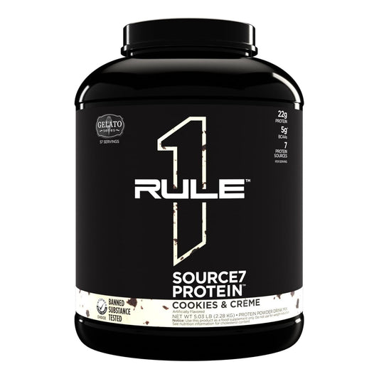 Source 7 Protein, Gelato Flavors, 22g Protein & 10g EAAs (5 lbs, Cookies & Cream)