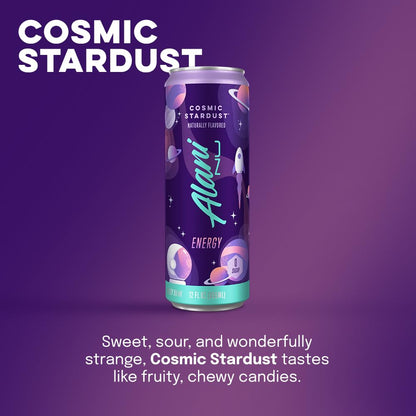 Alani Nu Cosmic Stardust Energy Drink, 200mg Caffeine, Zero Sugar (12 Pack)