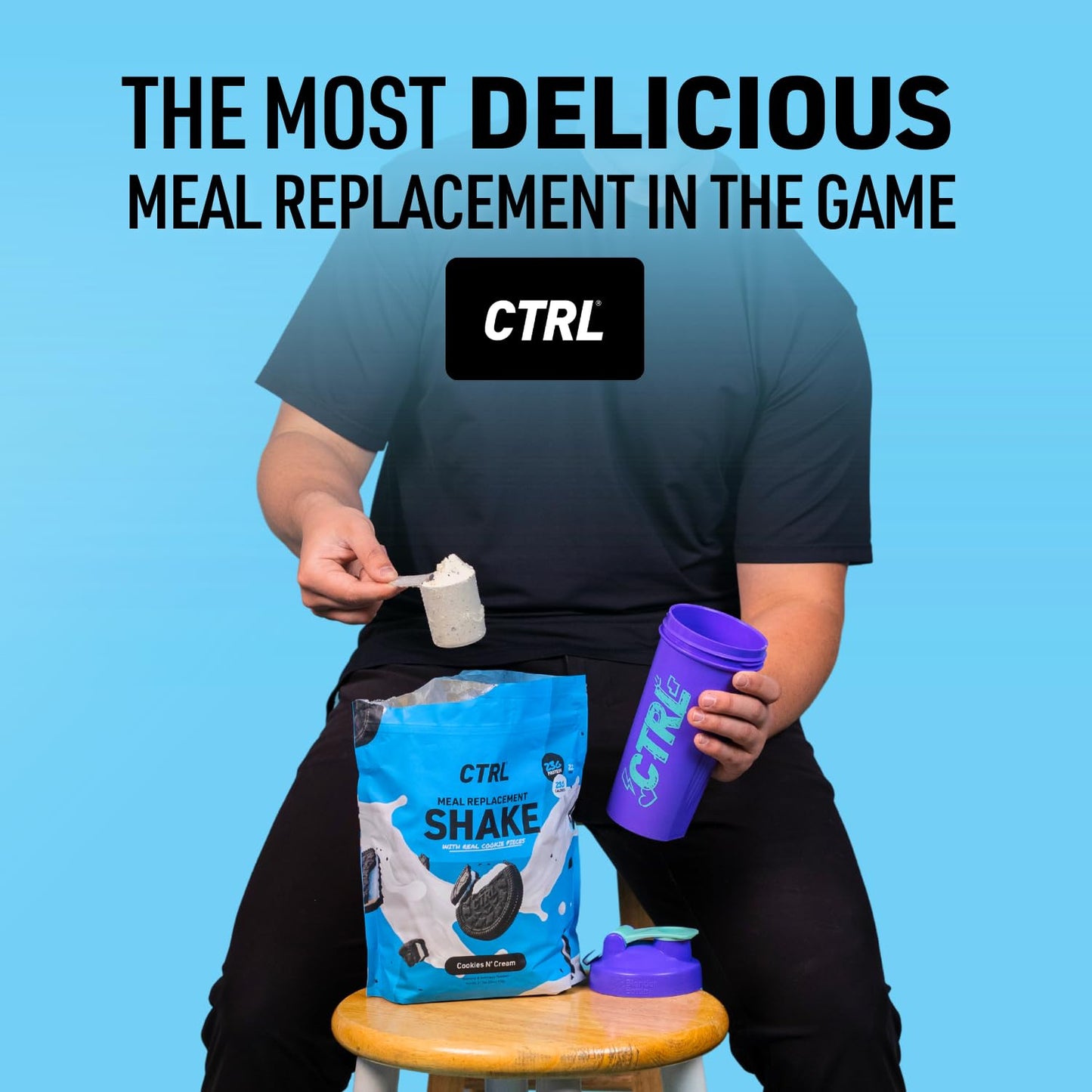 CTRL Cookies N' Cream Meal Replacement Shake, 23g Protein (15 Servings)