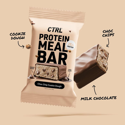 CTRL Protein Bars - Choc Chip Cookie Dough, 15g Protein, 280 Cal (12 Bars)