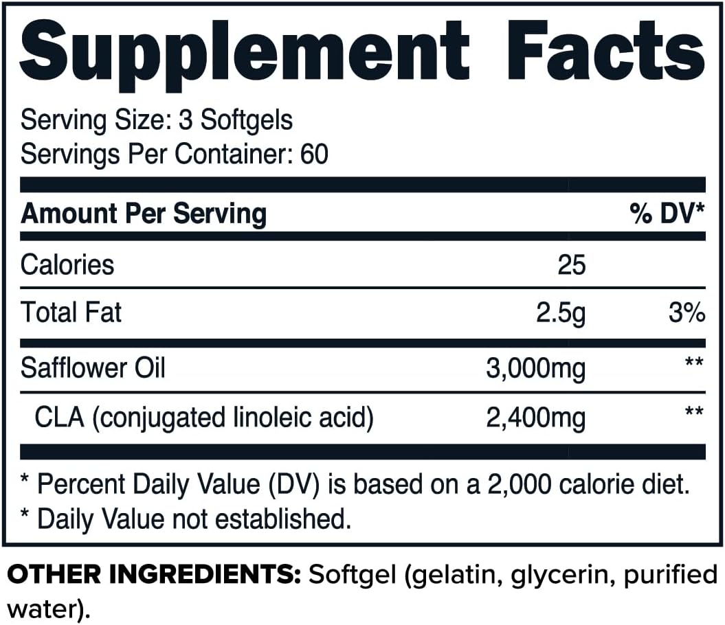 Primaforce CLA 2400mg - Non-Stim, GMO & Gluten Free (180 Softgels)