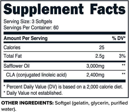 Primaforce CLA 2400mg - Non-Stim, GMO & Gluten Free (180 Softgels)