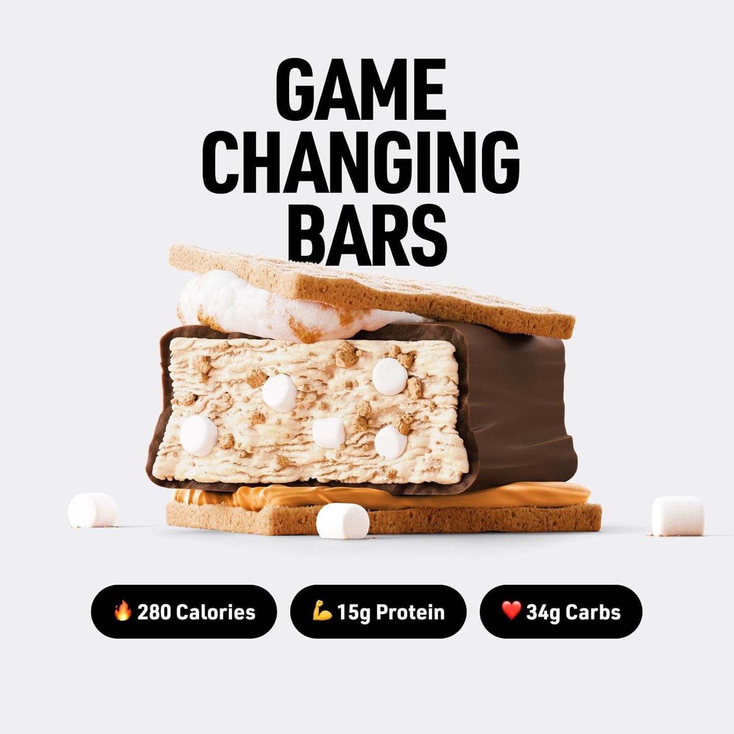 CTRL Protein Meal Bars, Peanut Butter S'mores, 15g Protein, 280 Cal (12 Bars)