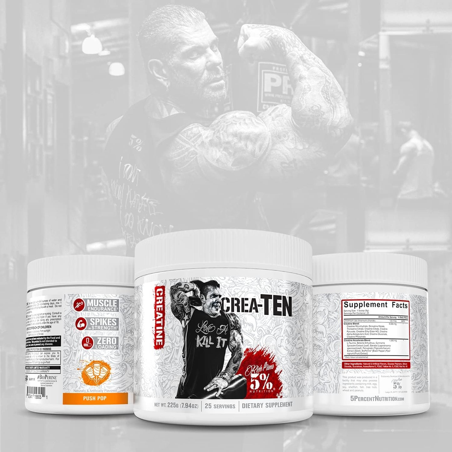 5% Nutrition CreaTEN Creatine for Muscle Gain, Power & Recovery (Push Pop)