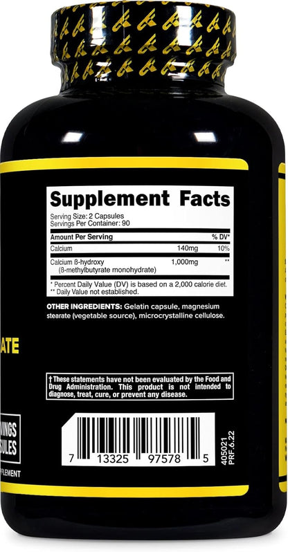 Primaforce HMB 1000mg, Gluten-Free, Non-GMO Supplement (180 Capsules)