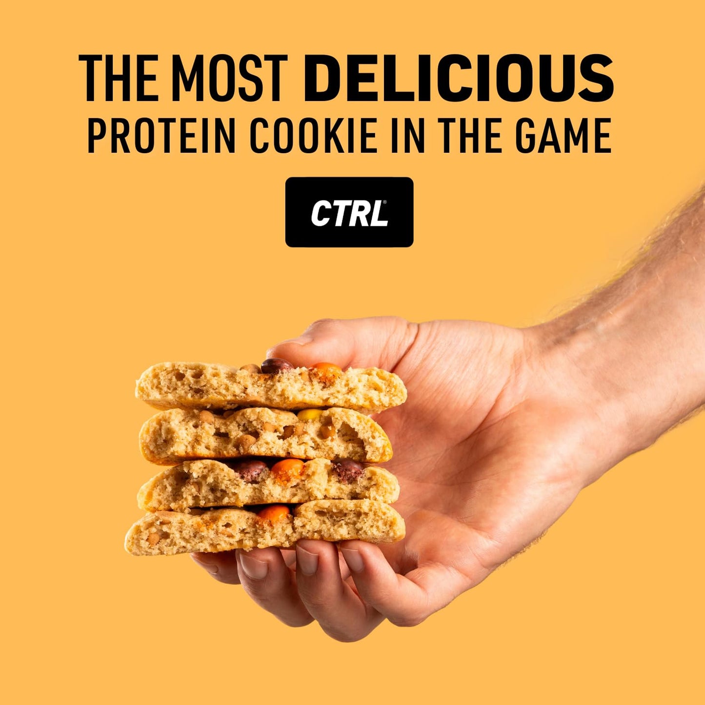 CTRL Peanut Butter Piece Protein Cookies - Soft Baked, 15g Protein (12 Pack)