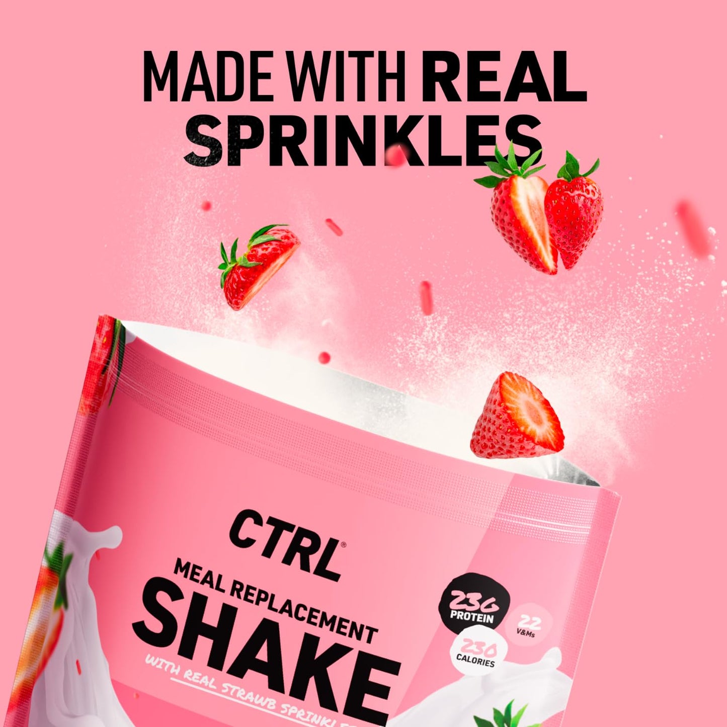 CTRL Strawberries N' Cream Meal Replacement Shake (15 Servings)