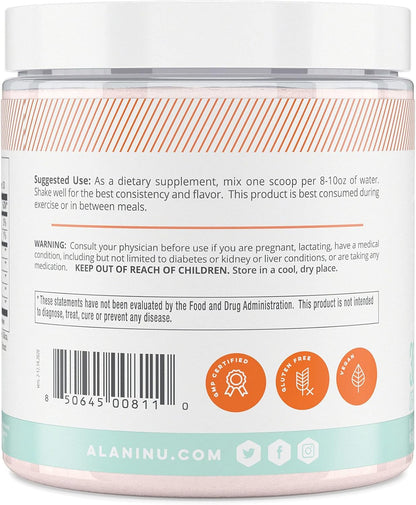 Alani Nu BCAA Sour Peach Ring, 2:1:1 Amino Acids for Muscle Recovery (30 Servings)