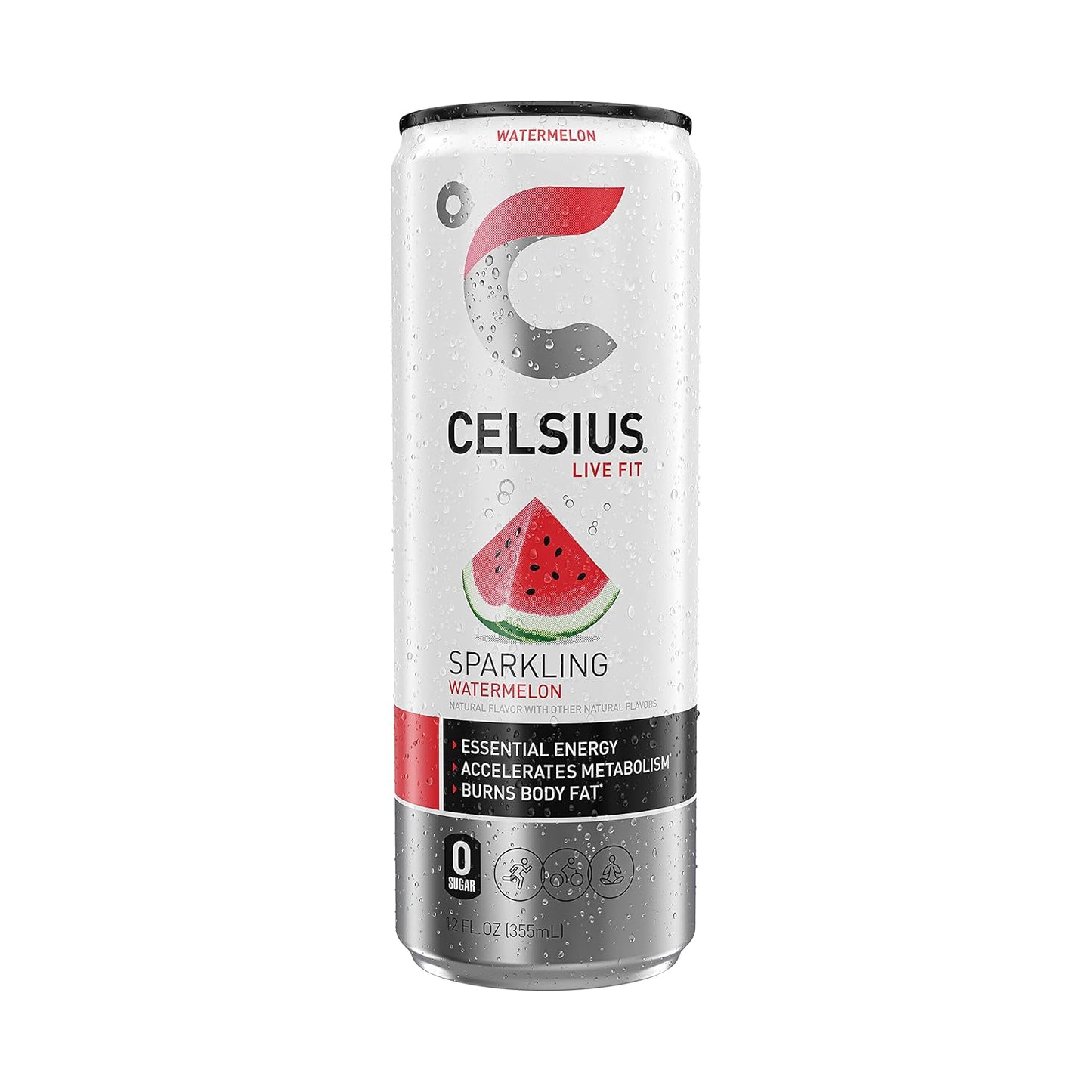 CELSIUS Sparkling Watermelon Energy Drink (12 Fl Oz, Pack of 24)