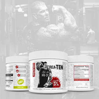 5% Nutrition CreaTEN Creatine for Muscle Gain, Power & Recovery (Lemon Lime)