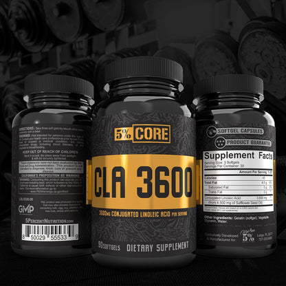 5% Nutrition Core CLA for Weight Loss & Muscle Support (90 Softgels, 30 Servings)