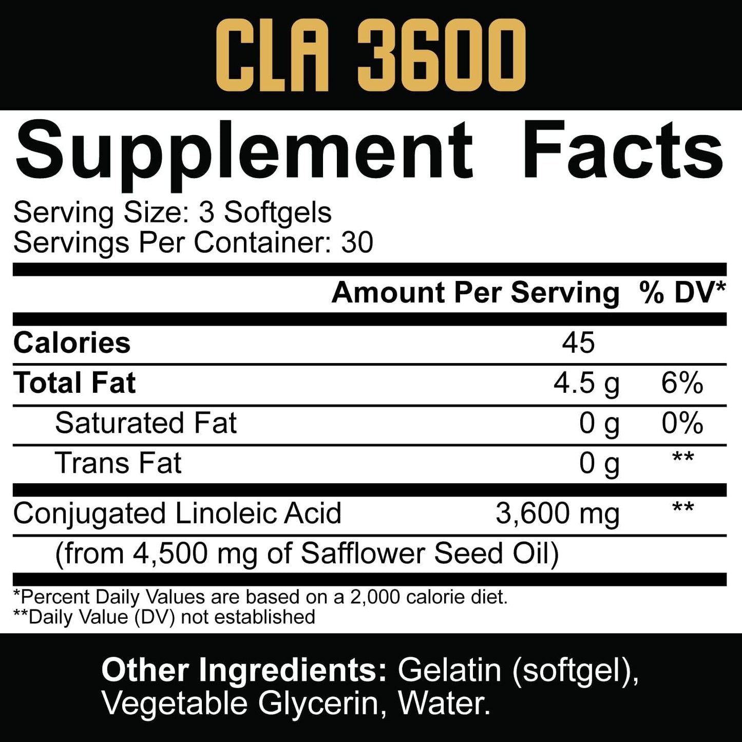 5% Nutrition Core CLA for Weight Loss & Muscle Support (90 Softgels, 30 Servings)