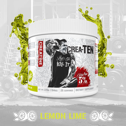 5% Nutrition CreaTEN Creatine for Muscle Gain, Power & Recovery (Lemon Lime)