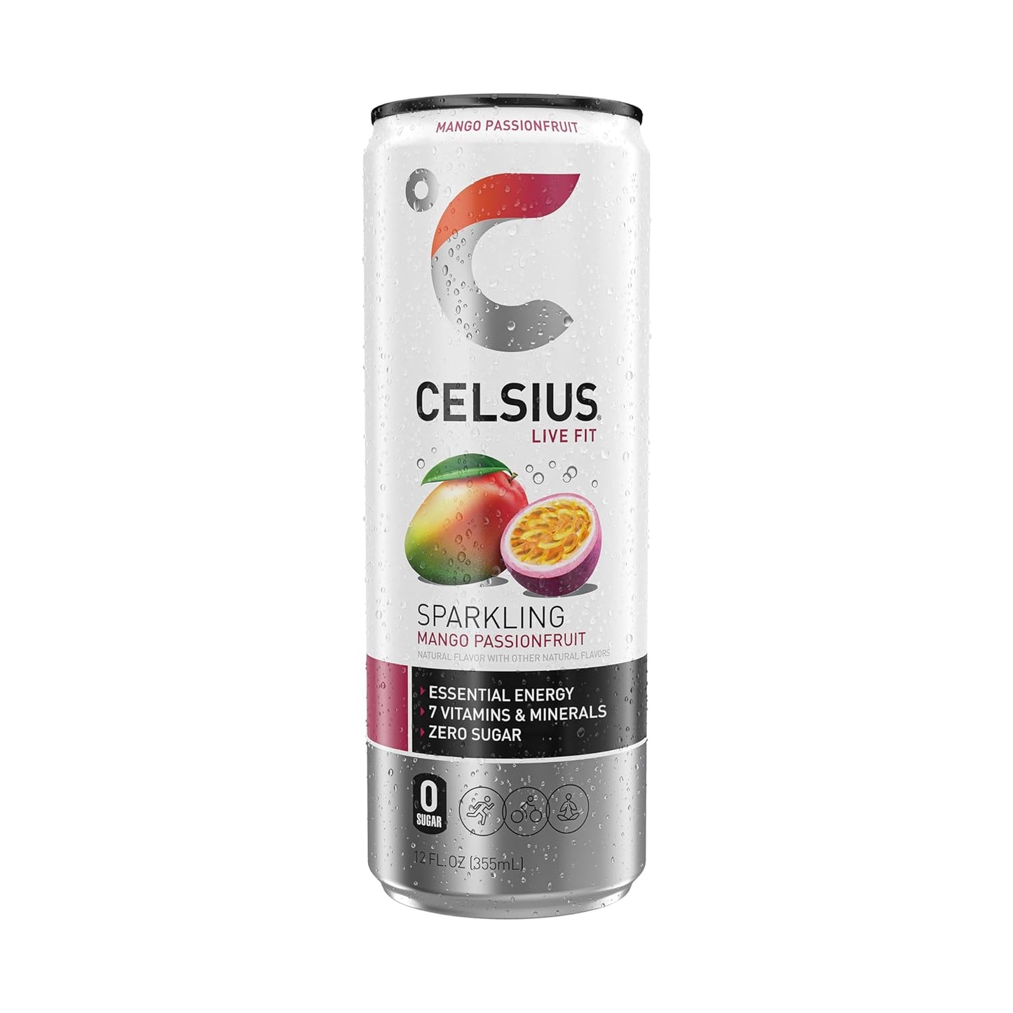 CELSIUS Mango Passionfruit Energy Drink (12 Fl Oz, Pack of 12)