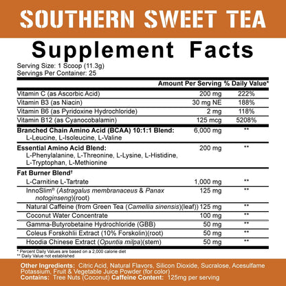 5% Nutrition AllDayYou Shred BCAA Powder for Weight Management (Southern Sweet Tea)