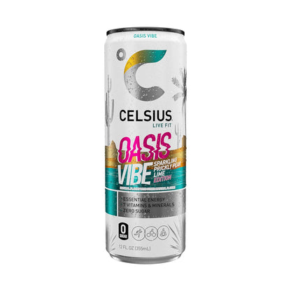 CELSIUS Sparkling Oasis Vibe Energy Drink (12 Fl Oz, Pack of 12)