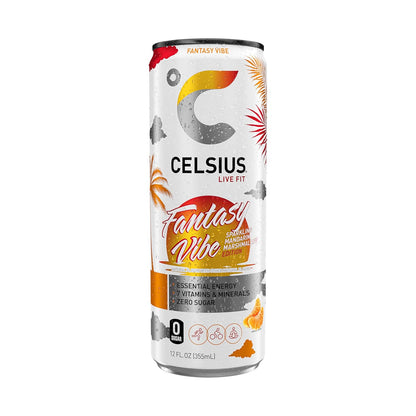 CELSIUS Sparkling Fantasy Vibe Energy Drink (12 Fl Oz, Pack of 12)