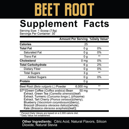 5% Nutrition Core Beet Root Pre-Workout Powder, Vegan & Keto (6000mg, 30 Servings, Fruit Punch)