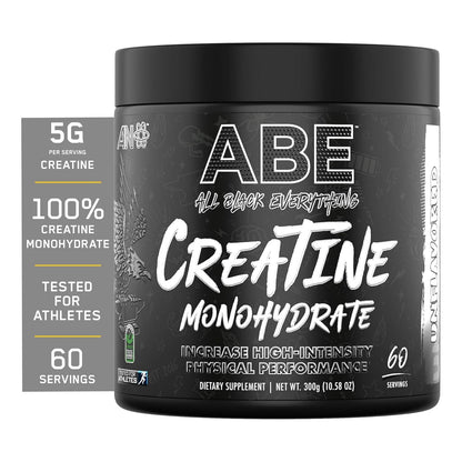 All Black Everything Creatine Monohydrate, Unflavored, Muscle Support (60 Servings)