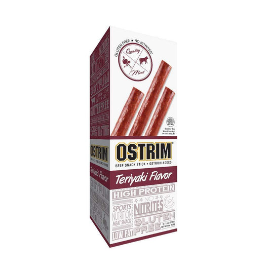 Teriyaki Ostrim Beef & Ostrich Jerky Sticks (10 Pack, 1.5 oz each)