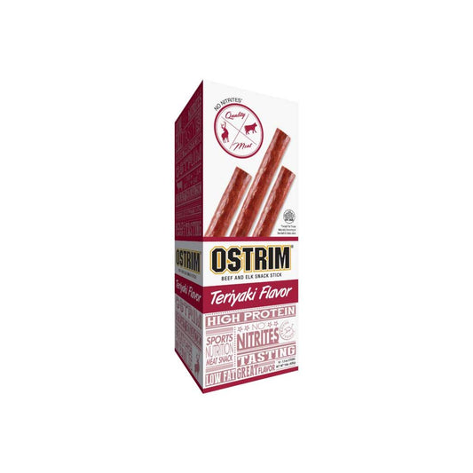 Teriyaki Beef & Elk Jerky Snack Sticks by Ostrim (1.5 oz, Pack of 10)