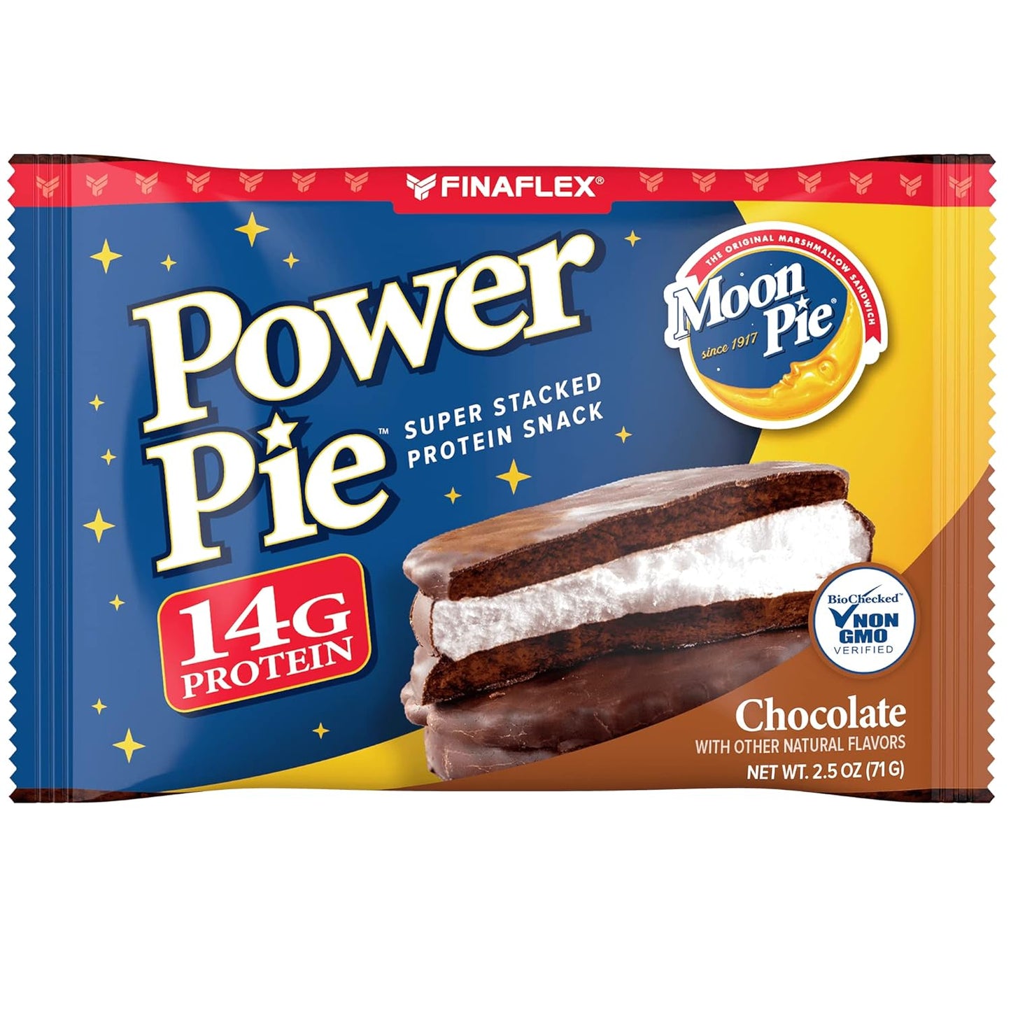 Power Moon Pie Super Stacked Protein Snack, Chocolate (10-Pack)