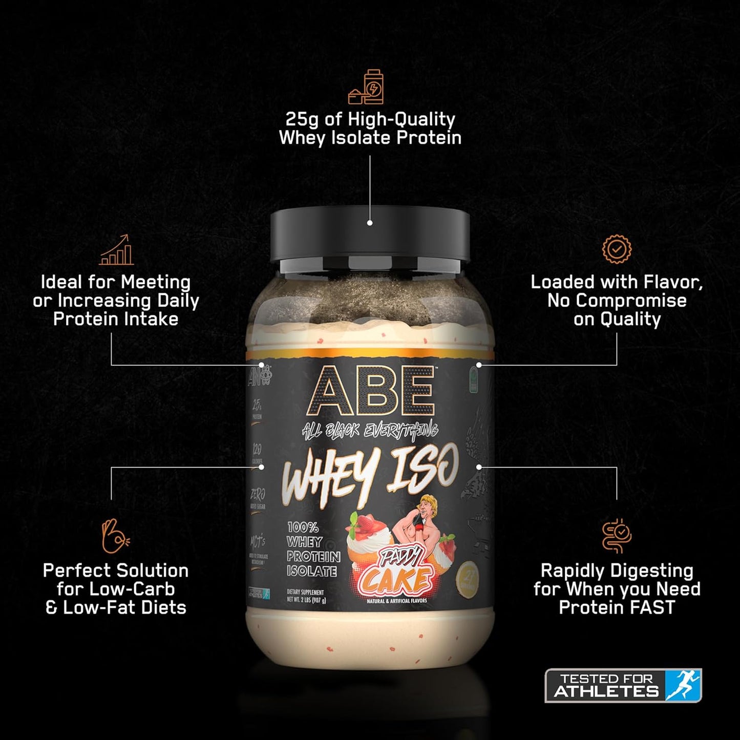 All Black Everything Whey Protein, Strawberry Shortcake (20 Servings, 25g)