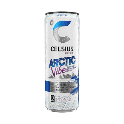 CELSIUS Arctic Vibe Sparkling Energy Drink (12 Fl Oz, Pack of 24)