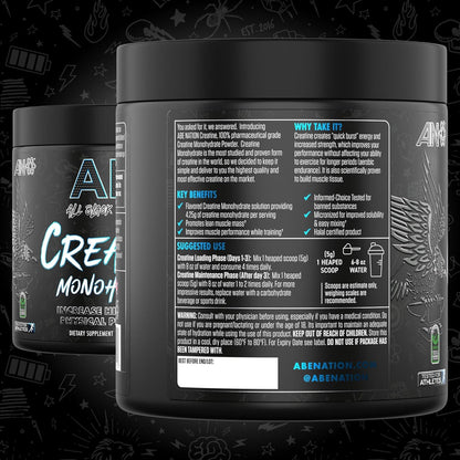 All Black Everything Creatine Monohydrate - Blue Razz (60 Servings)